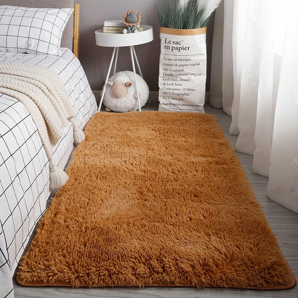 Shaggy carpet – Rectangular - 160 x 230 cm ▻5.24 x 7.54ft