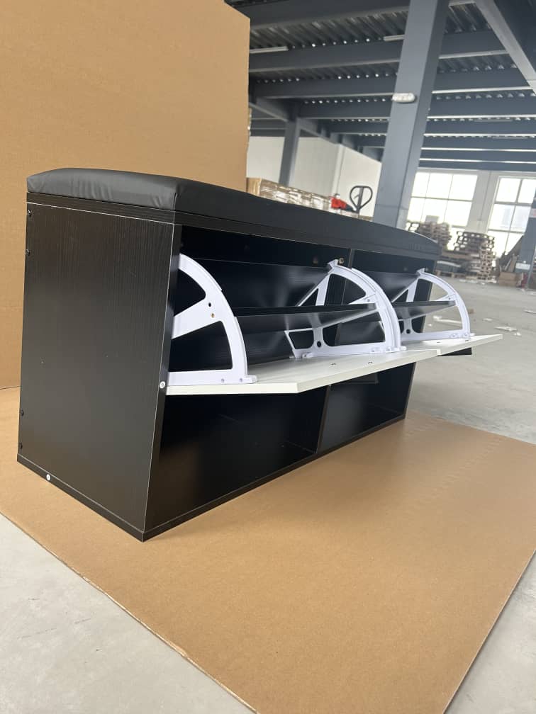 Shoe Cabinets With Layers, Black and white - 100x35x51cm