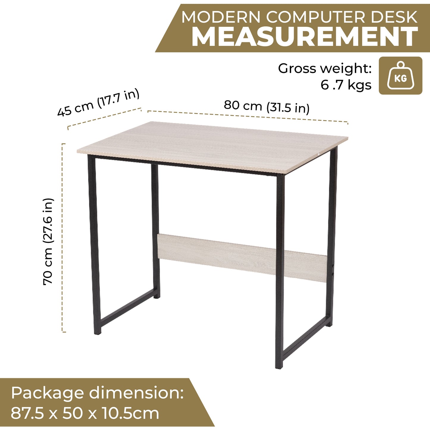 Chic Minimalist Computer Desk for Home & Office