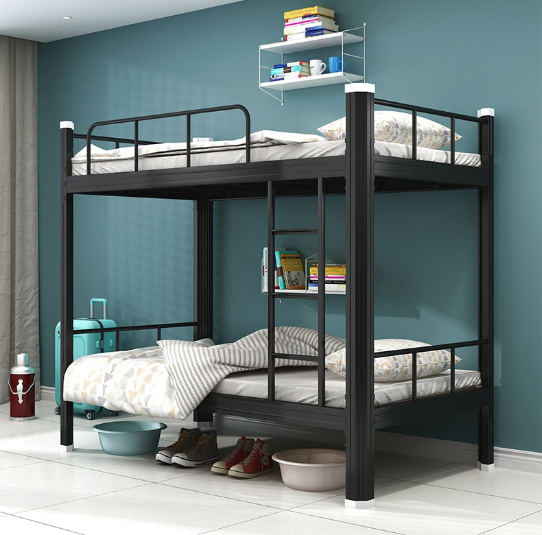 Metal Bunk Bed – Space-Saving Modern Design (Steel Frame & Wooden Slats)