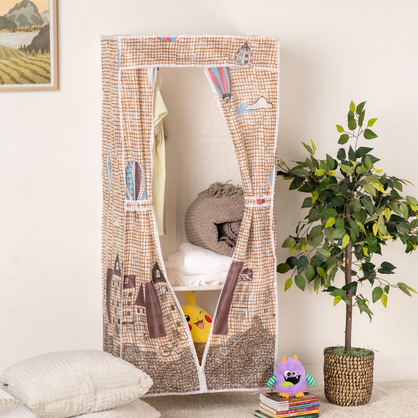 Stylish Portable Fabric Wardrobe Cabinet