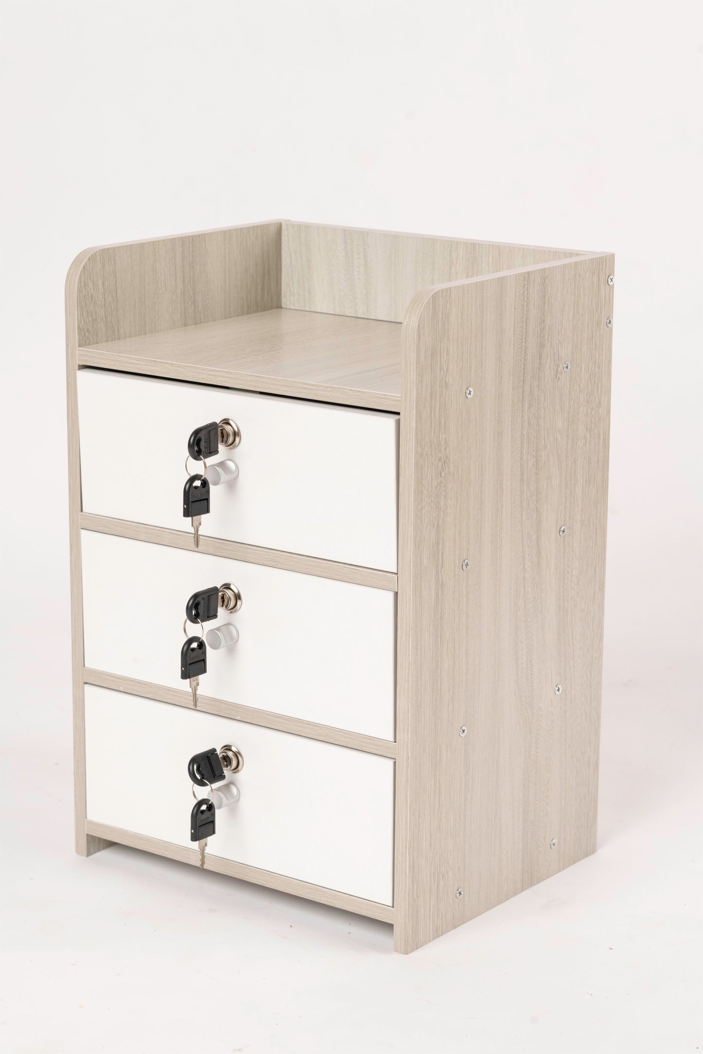 Brand New Pretty Bedside Table with 3 Drawers & Locks