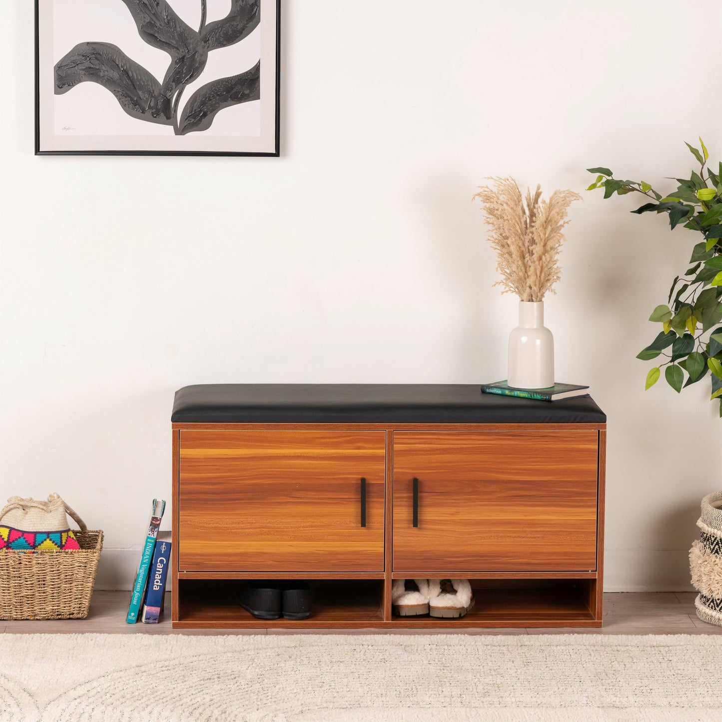 Modern Bench Shoe Cabinet – 100x35x51cm