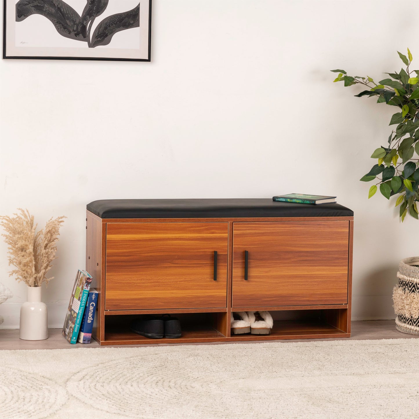 Modern Bench Shoe Cabinet – 100x35x51cm