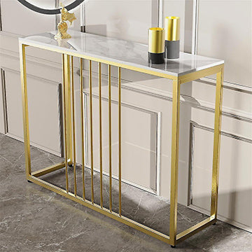 Golden Stylish Entryway Console Table