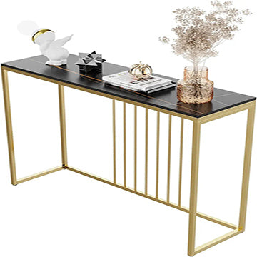 Golden Stylish Entryway Console Table