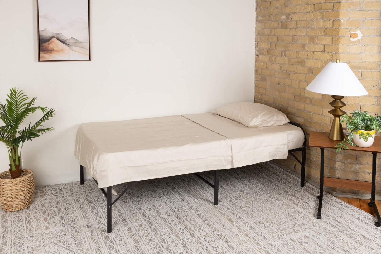 Elegant Foldable Single Bed Frame