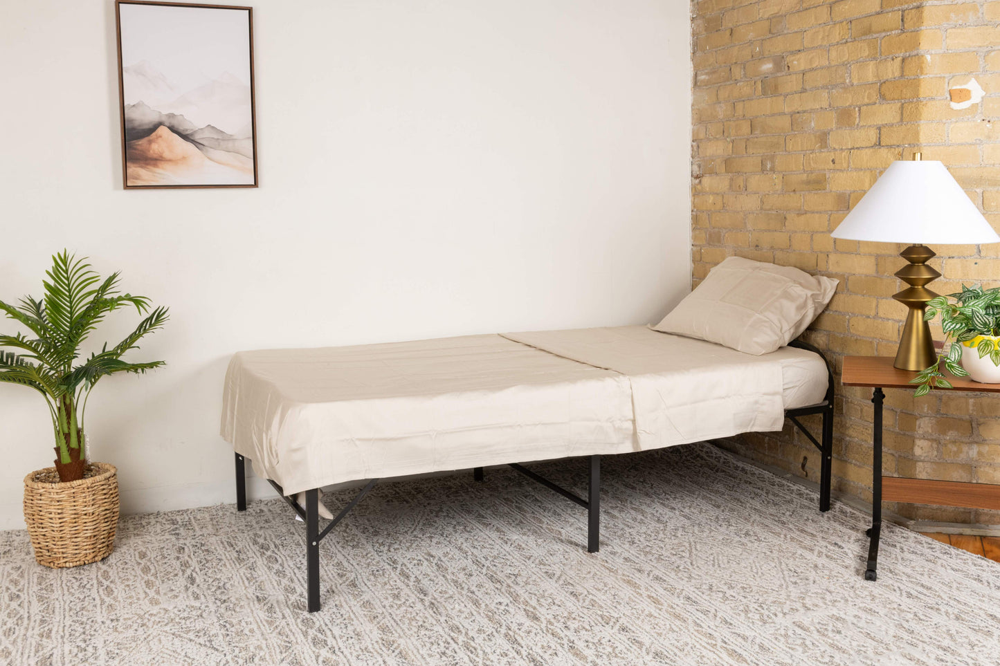 Elegant Foldable Single Bed Frame