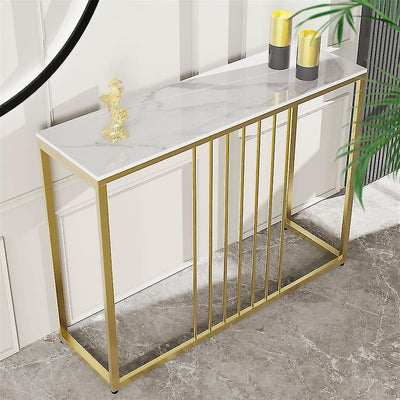 Golden Stylish Entryway Console Table