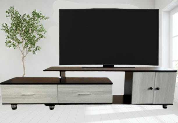 Brand New Modern TV Stand TV Table – Expendable Width - Solid TV Standing Console Table with Drawers and Storage