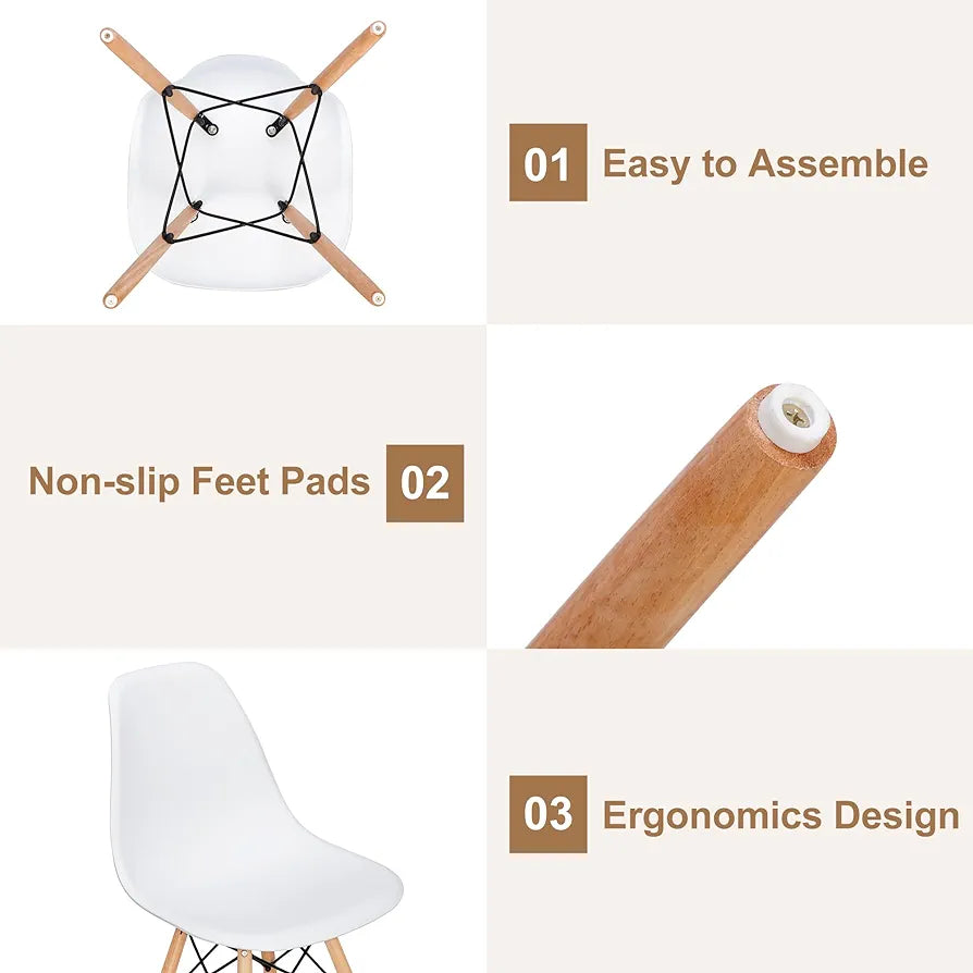 Modern Wooden Dining Chair – Comfortable Kitchen Stool