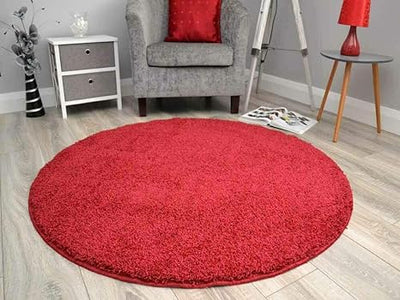 Shaggy carpet Circular -Size 100 x 100cm►3.28x 3.28ft