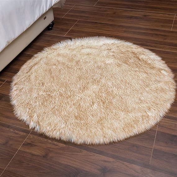 Shaggy carpet Circular -Size 100 x 100cm►3.28x 3.28ft