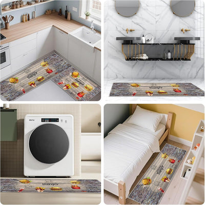 Tapis de cuisine tendance – Ensemble de deux pièces