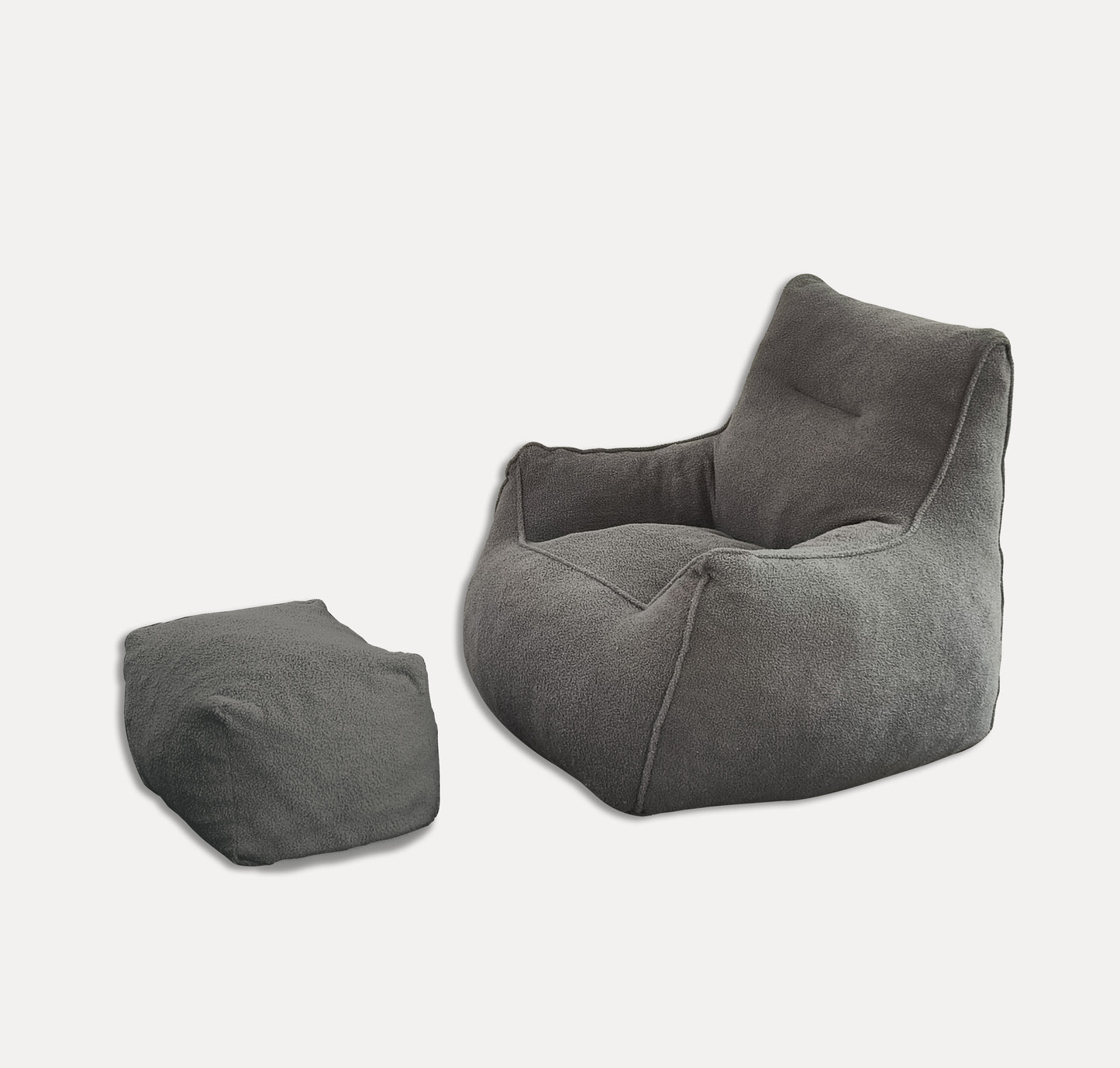 Giant Foam-Filled Couch Beanbag with Footrest (cover and filler included)