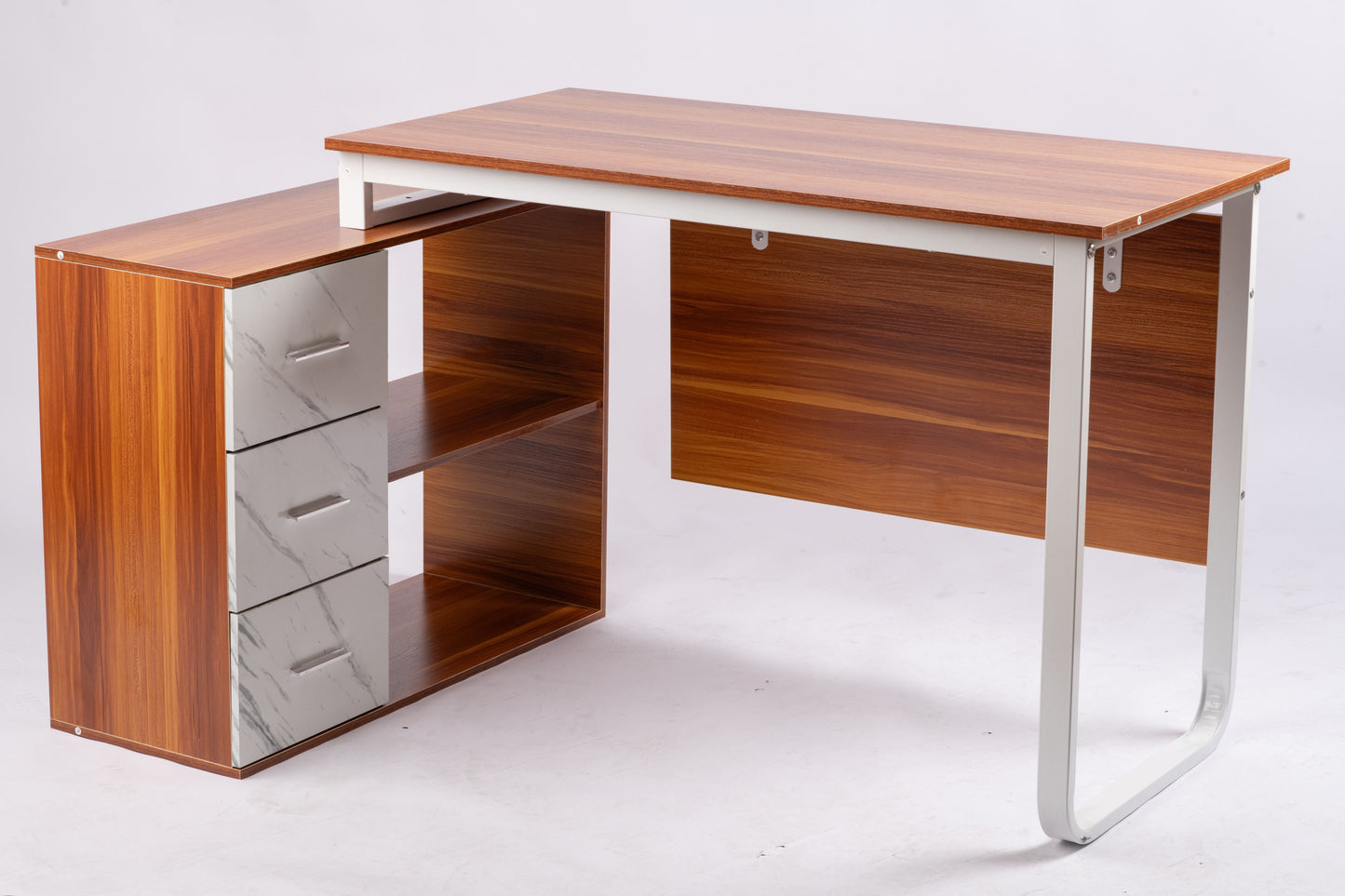 Modern L-Shaped Office Desk for Multi-Tasking