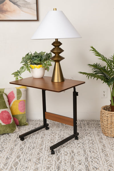 Height-Adjustable Standing Table with Wheels