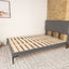 Elegant Queen Size Bed Frame with Wooden Slats