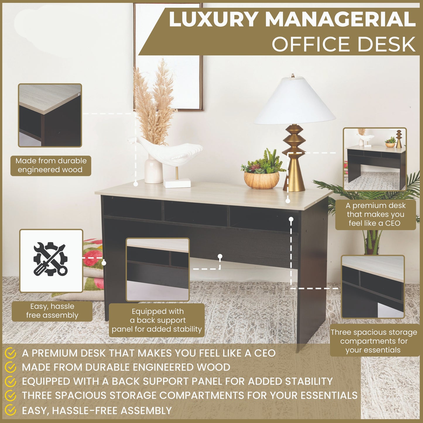 Stylish Managerial Desk – Elevate Your Workspace