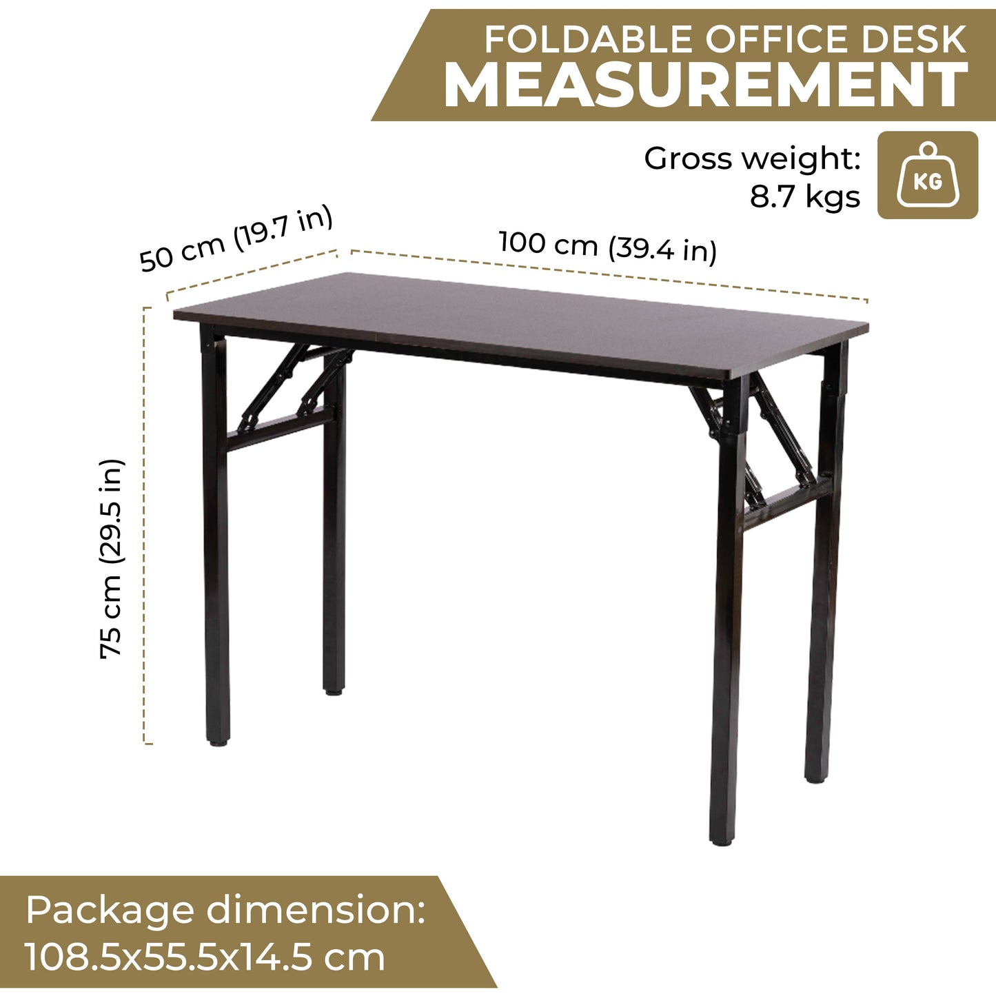 Foldable Office Desk – Modern, Portable & Space-Saving