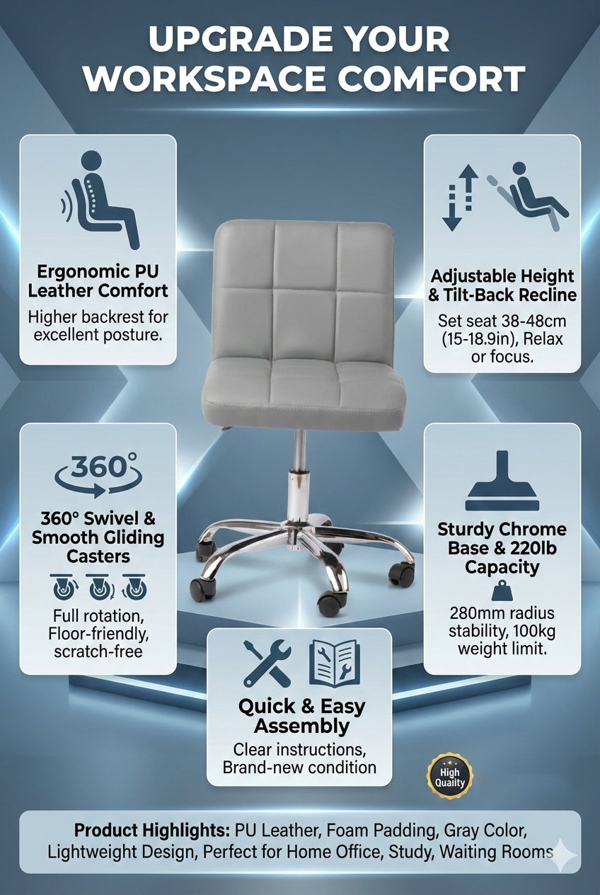 Ergonomic Leather Chair for Office or Waiting Room (4-Piece Set)