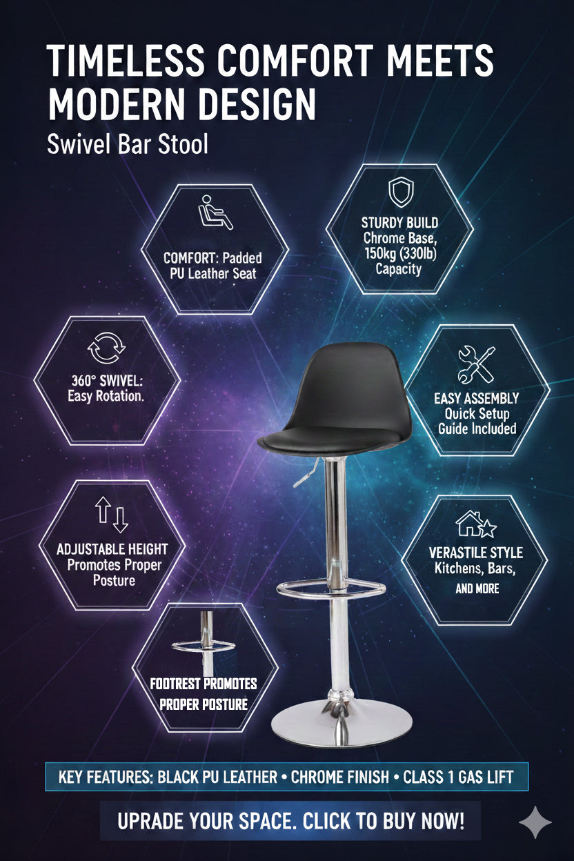 Chaise de salle à manger en cuir moderne – Élégante et confortable