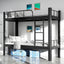 Metal Bunk Bed – Space-Saving Modern Design (Steel Frame & Wooden Slats)