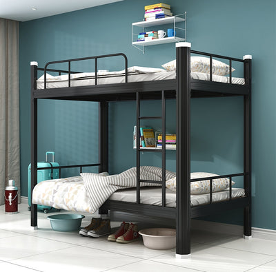 Metal Bunk Bed – Space-Saving Modern Design (Steel Frame & Wooden Slats)