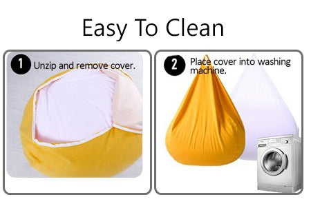 Drop-Shape Foam-Filled Bean Bag 3ft Velvet (cover and filler included)