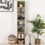 Elegant 7-Shelf Corner Bookcase Organizer