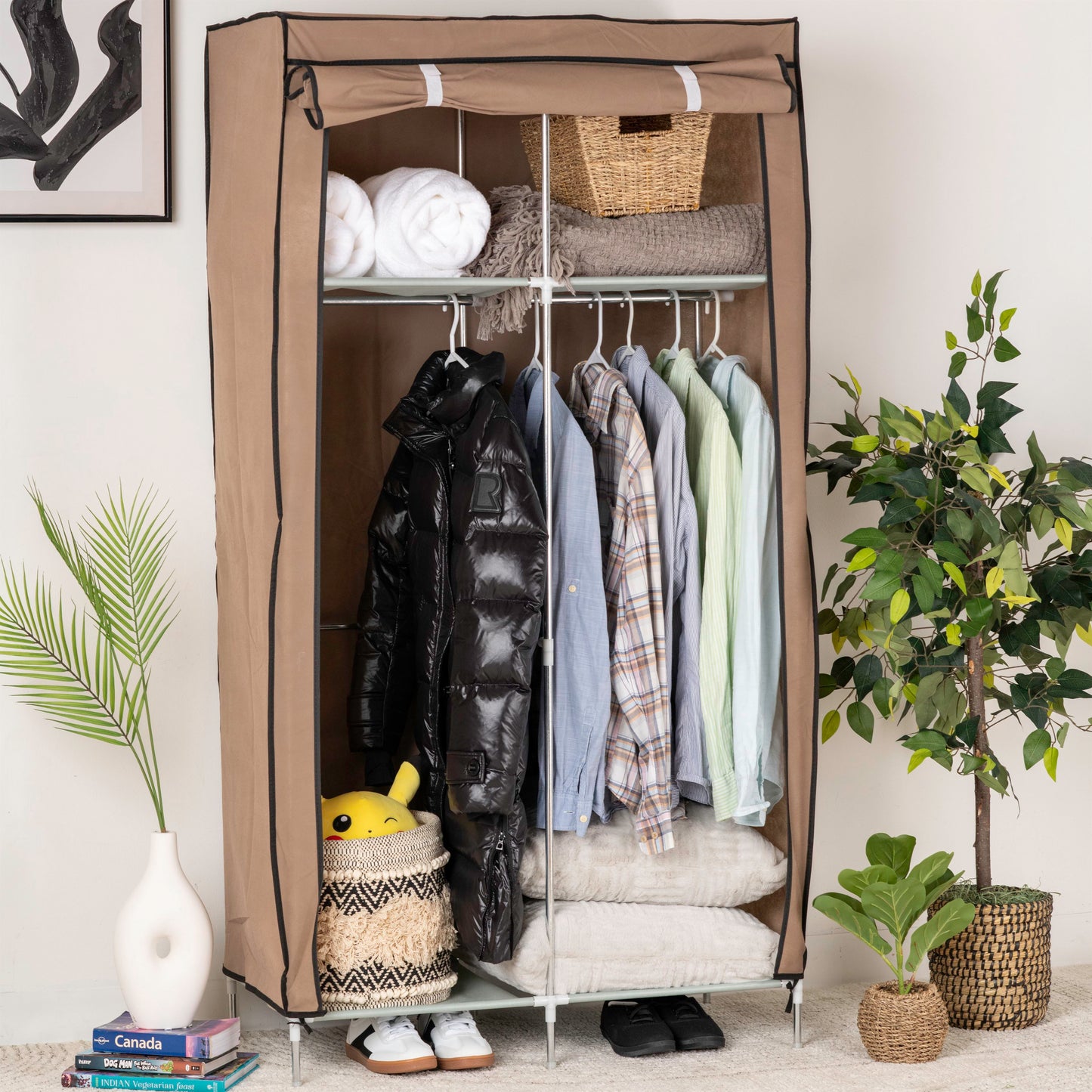Brand New Portable Elegant Fabric Cabinet Wardrobe