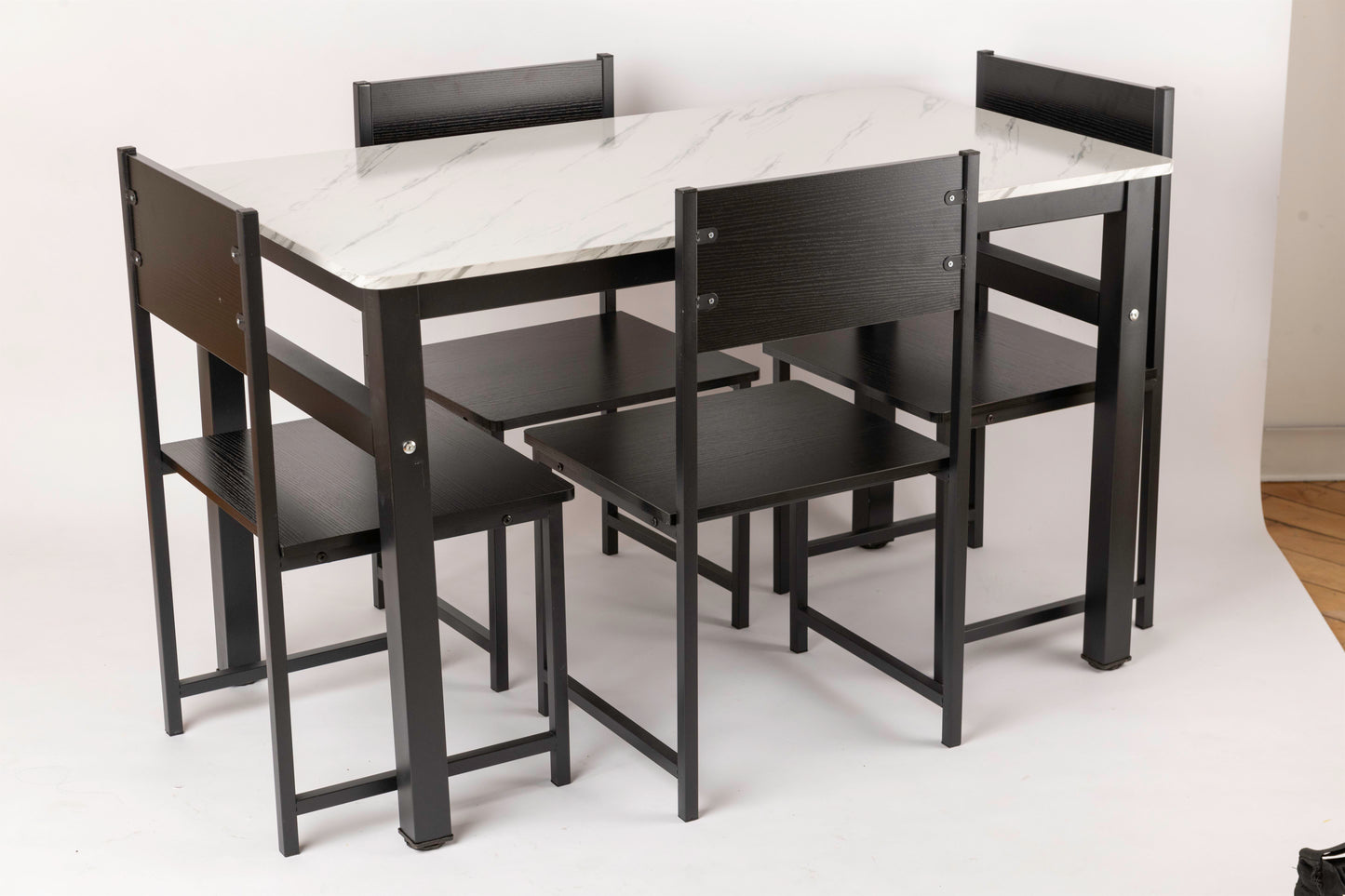 Modern Dining Table Set with 4 Stylish Chairs