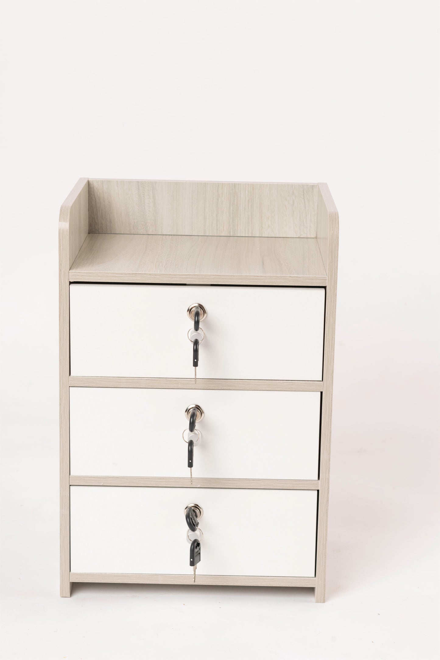 Brand New Pretty Bedside Table with 3 Drawers & Locks