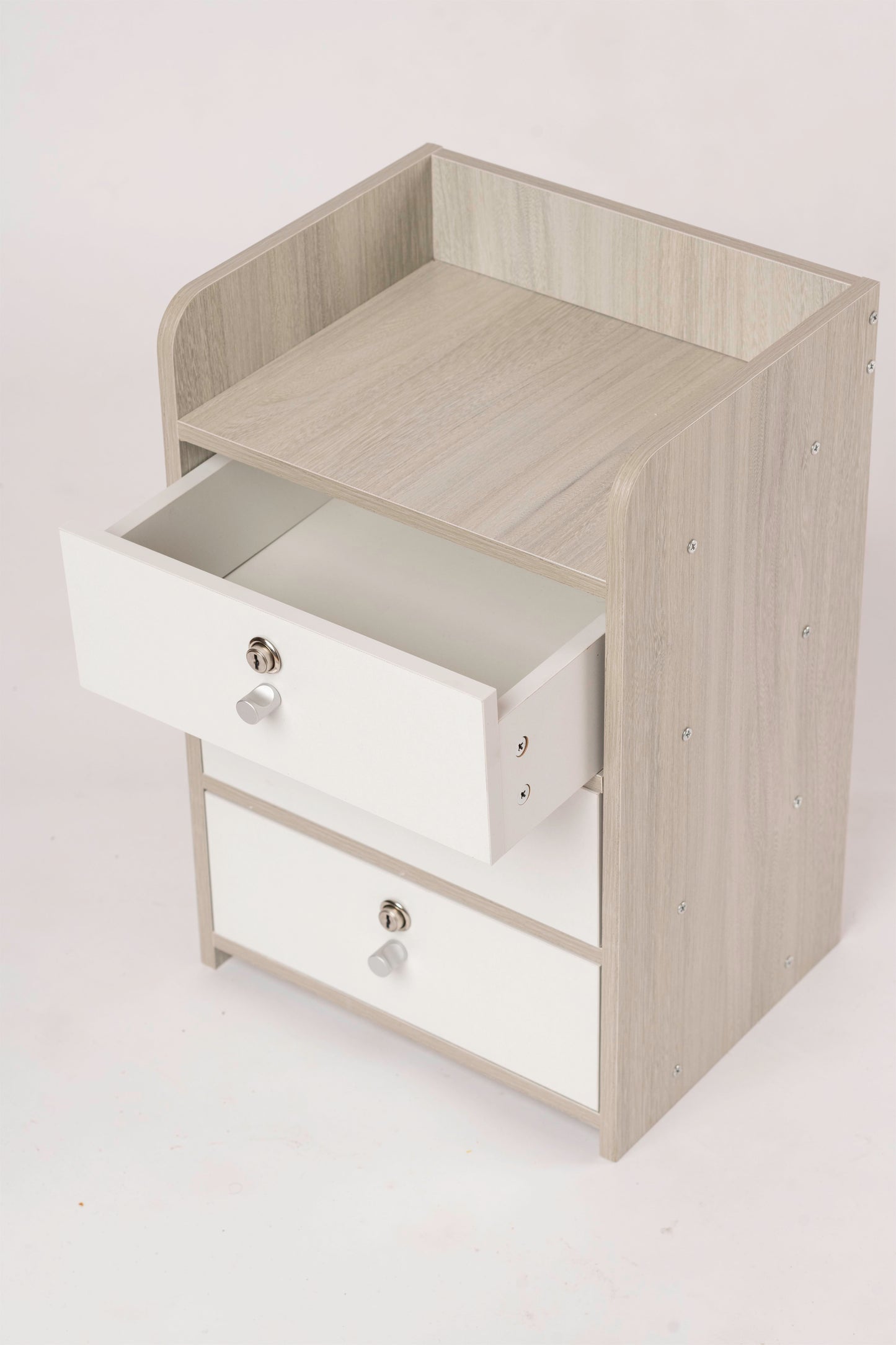 Brand New Pretty Bedside Table with 3 Drawers & Locks