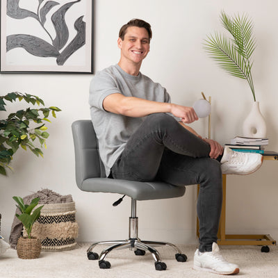 Ergonomic Leather Chair for Office or Waiting Room