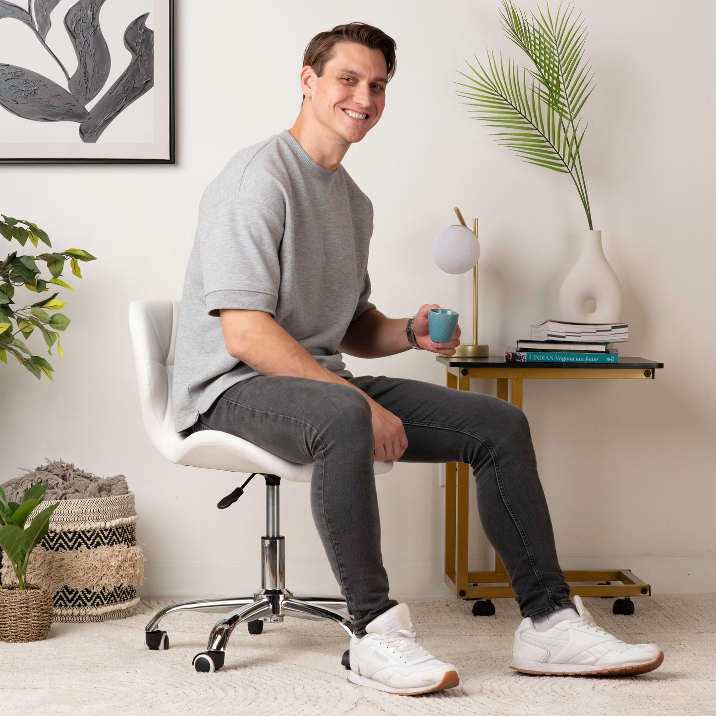 Ergonomic Leather Chair for Office or Waiting Room