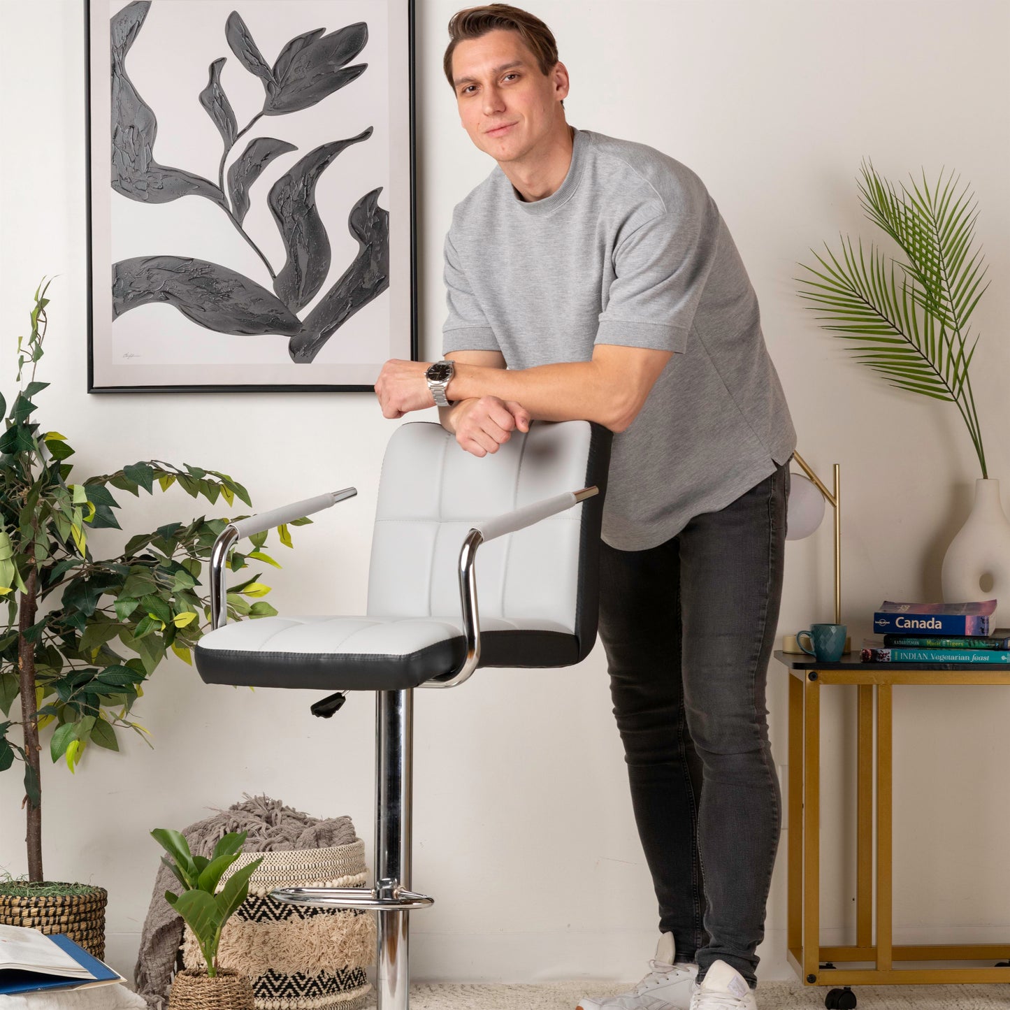 Ergonomic Leather Chair for Office & Waiting Room