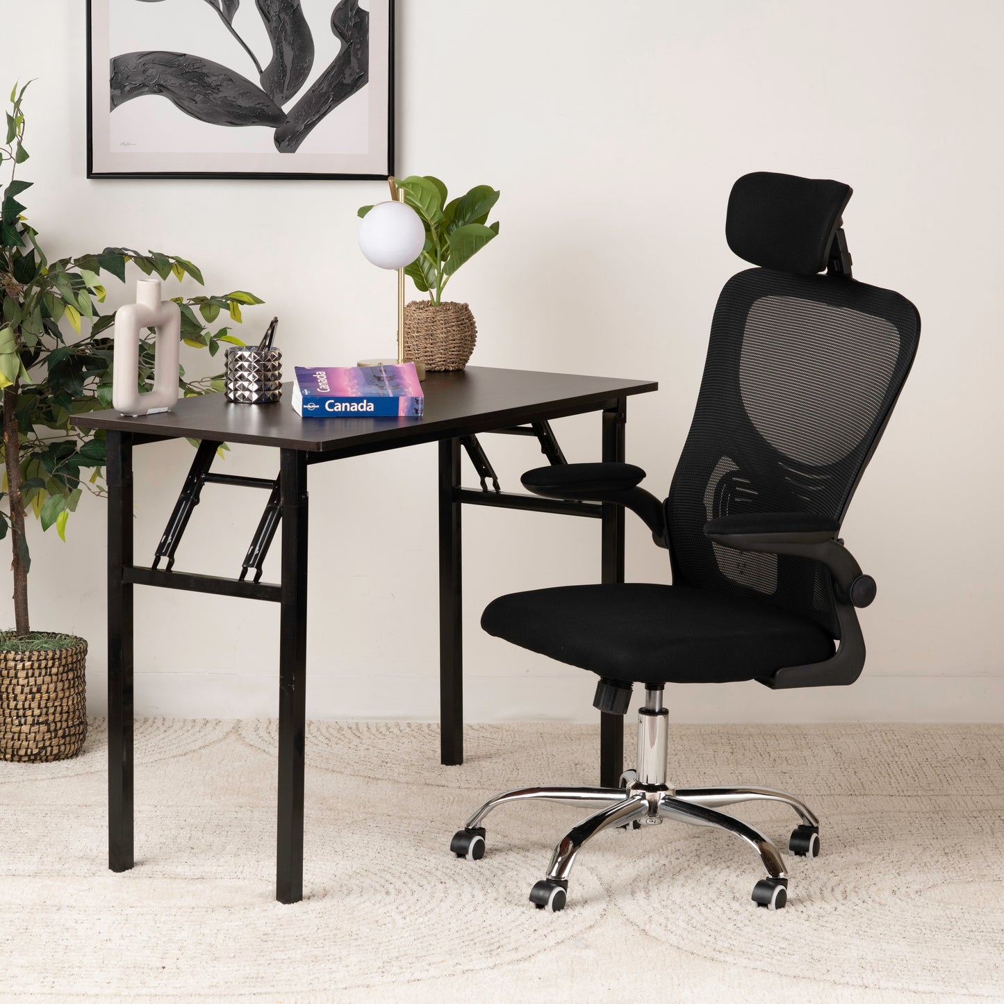 Ergonomic Office Chair with Headrest & Adjustable Armrests