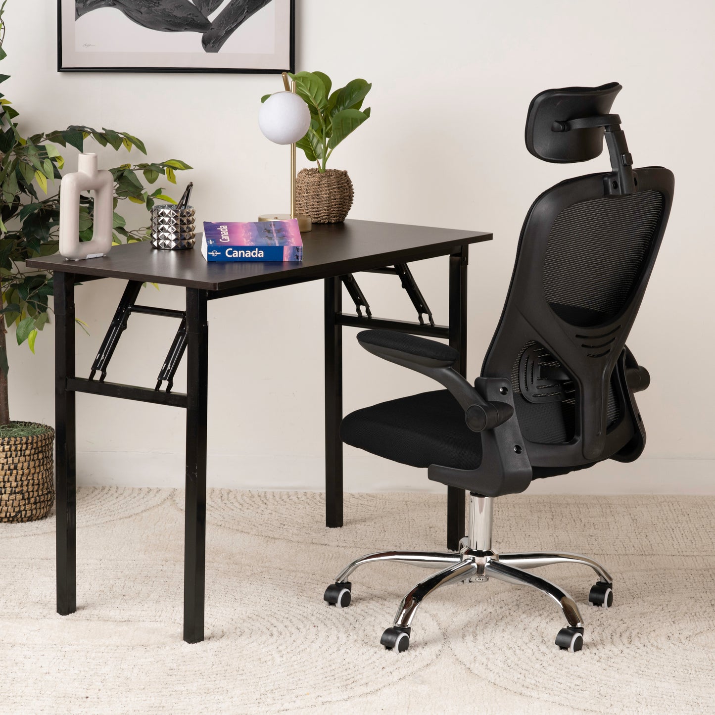 Ergonomic Office Chair with Headrest & Adjustable Armrests