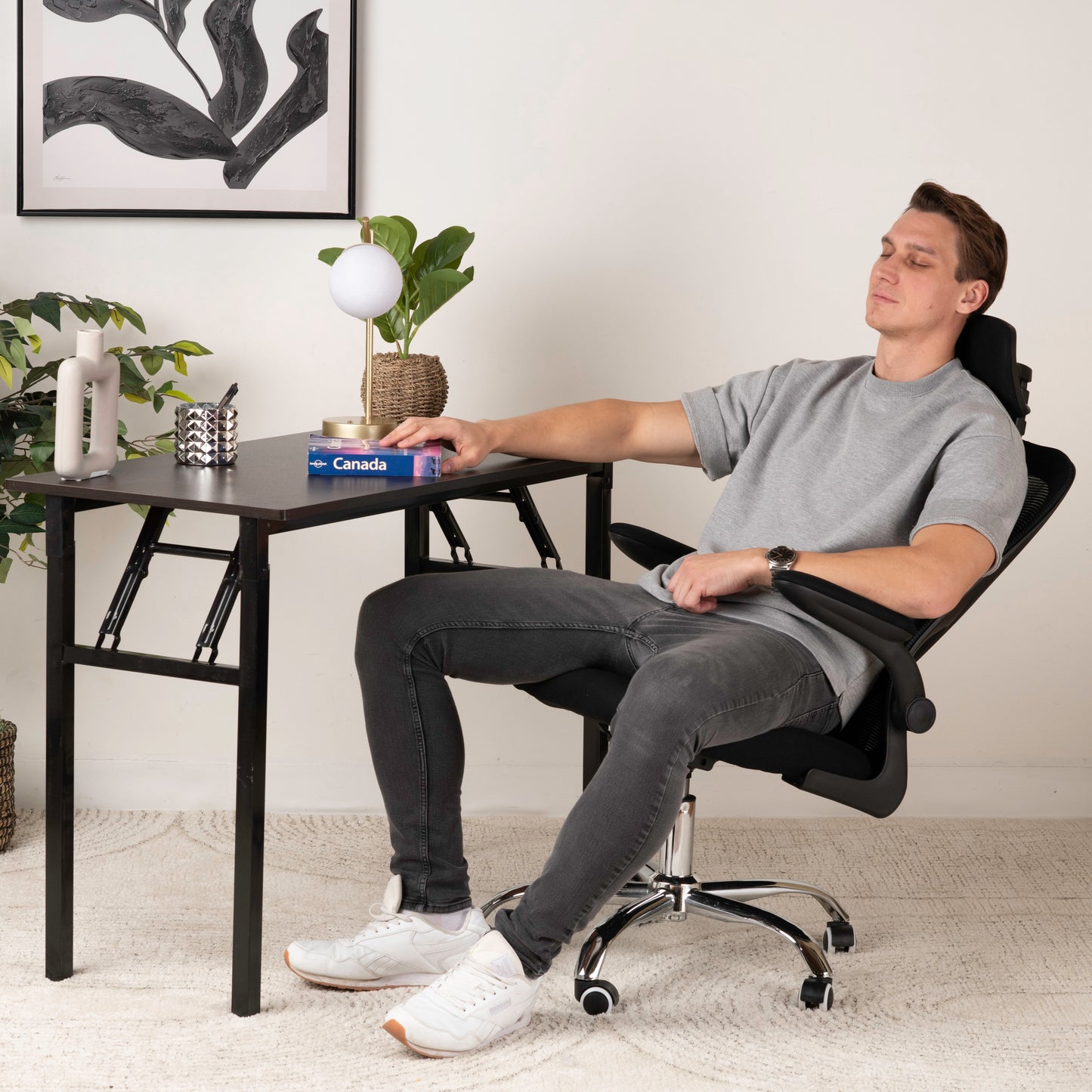 Ergonomic Office Chair with Headrest & Adjustable Armrests