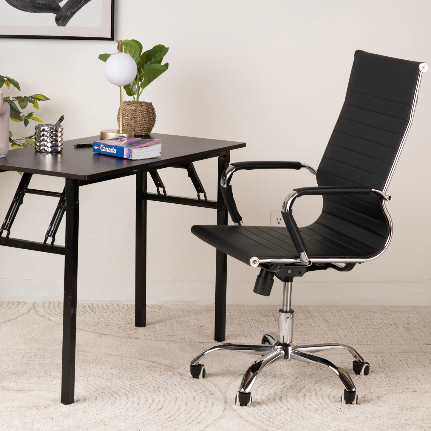 Ergonomic Leather Chair for Office or Waiting Room