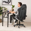 Leather Gaming Chair – Ergonomic with Headrest & Footrest