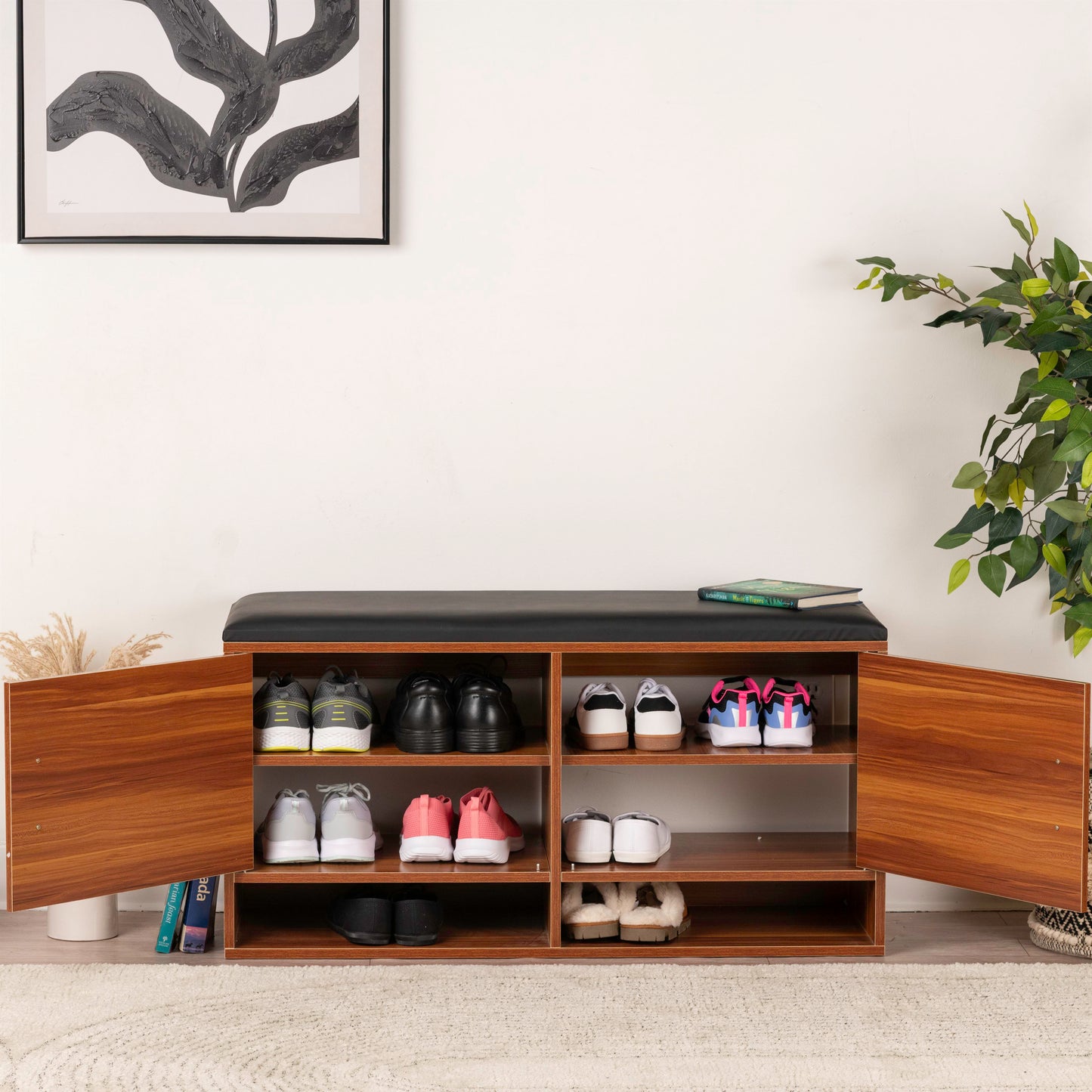 Modern Bench Shoe Cabinet – 100x35x51cm
