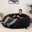 Giant Foam-Filled Bean Bag Chair - Velvet 5.5 ft (cover and filler included)
