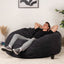 Giant Foam-Filled Bean Bag Chair - Velvet 5.5 ft (cover and filler included)
