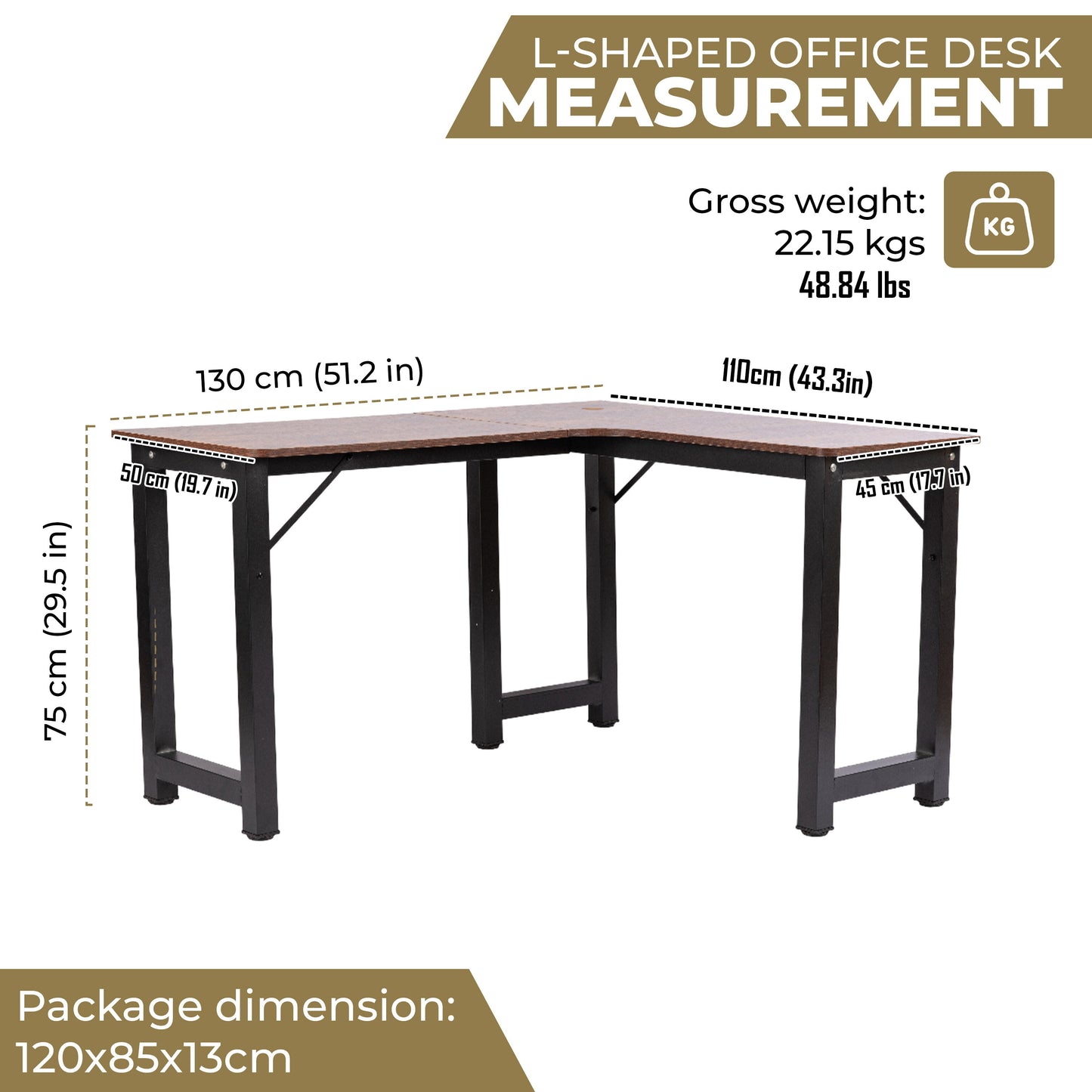 Contemporary L-Shaped Office Desk – Multi-Tasking & Space-Saving