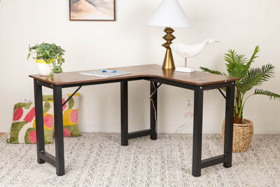 Contemporary L-Shaped Office Desk – Multi-Tasking & Space-Saving