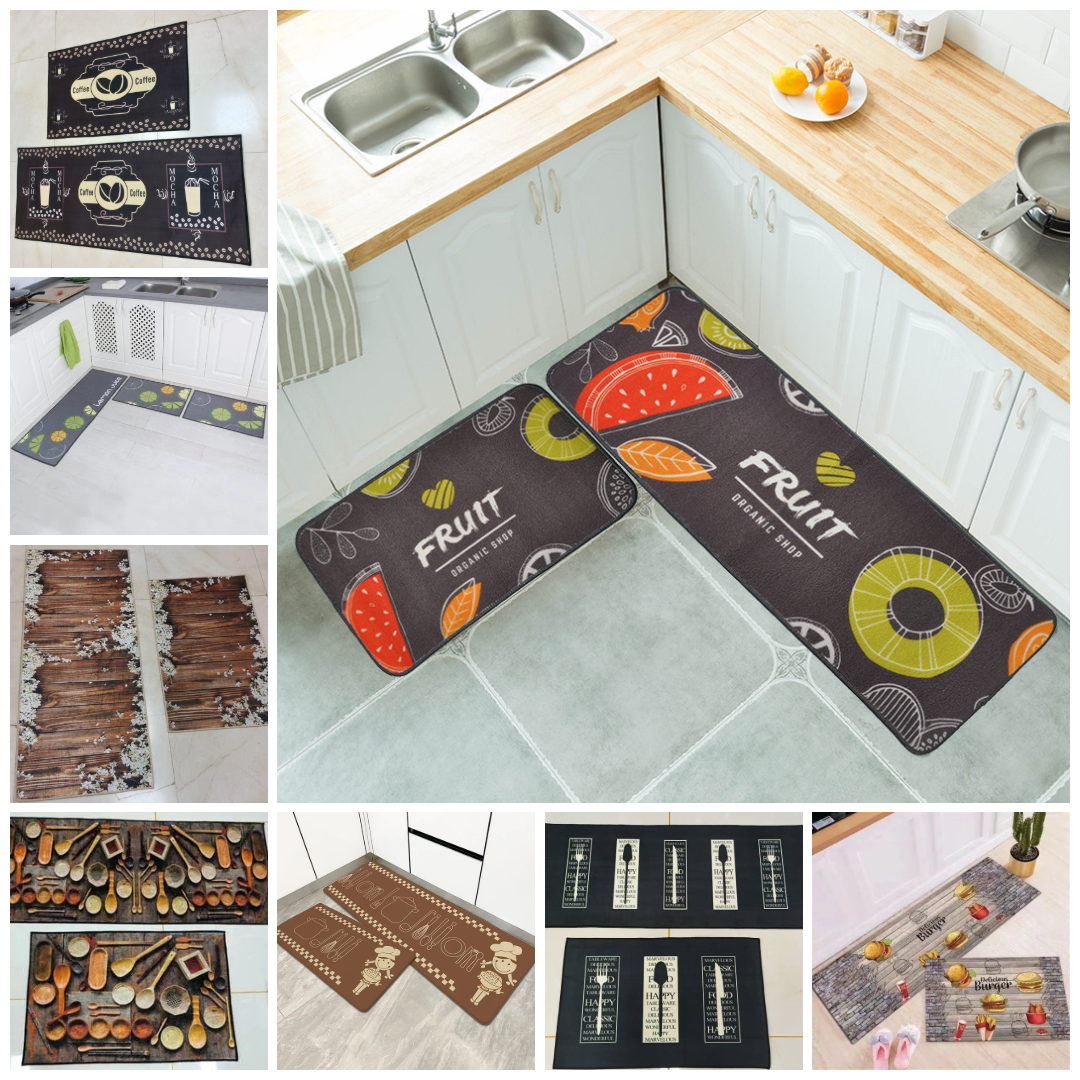 Fashionable Kitchen Carpets – Set Of Two Parts