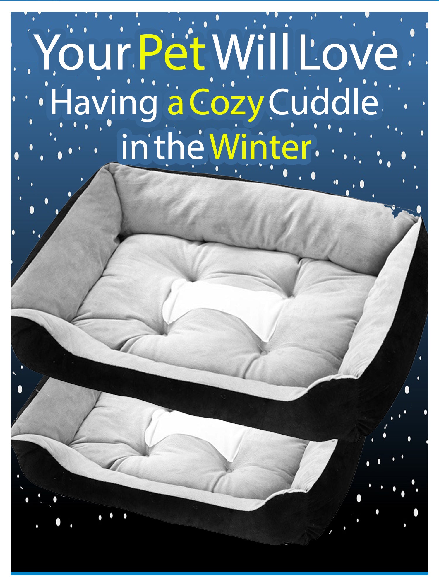 Pet Bed Cozy Pet Cushion Size 85 x 64 x 16cm