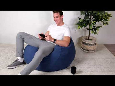 Drop-Shape Foam-Filled Bean Bag 3ft Velvet (cover and filler included)